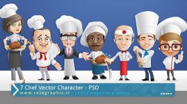 7 Chef Vector Character PSD ( www.rezagraphic.ir ).jpg